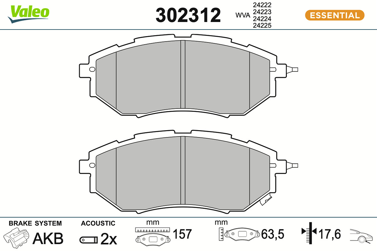 BRAKE PADS FIRST SUBARU LEGACY 02.15 FR